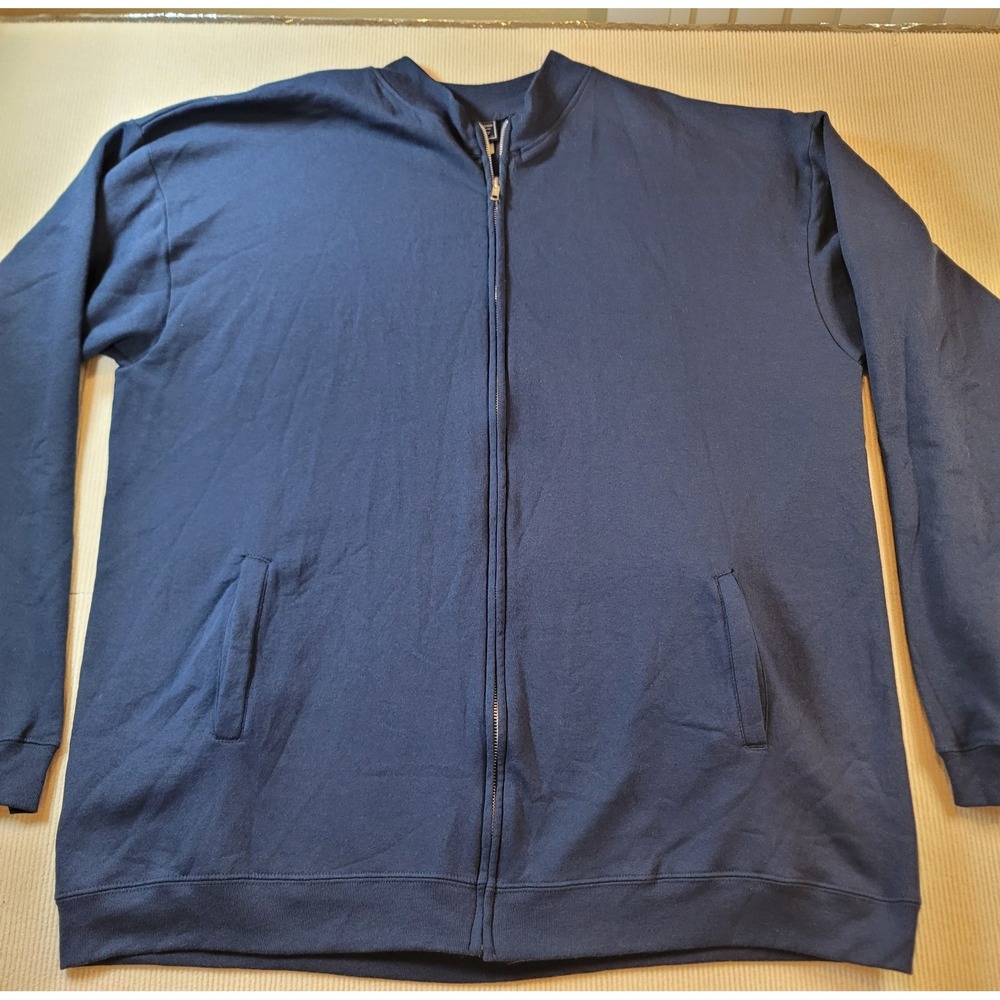 Zip up Vintage Sweatshirt B&E Sports great condition XL 80' Crew Neck Navy Blue